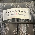 Trina Turk  | Charcoal Gray Paisley Lined Wool Silk Blend Blazer Jacket, Size XS Photo 3