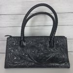 Mauzari Sayulita Black Hand Tooled Shoulder Bag 100% Genuine‎ Leather Western Photo 0