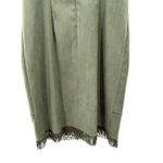 Rampage  USA Olive Green Faux Suede Fringe Mini Dress Women's 7 Y2K Western Photo 4
