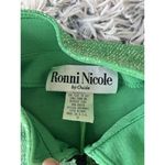 Ronni Nicole VintageRonnie  Nicole Womens Top Green Glittery Size Small‎ Made USA Photo 2