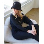 Michael Lauren NWT Revolve x Fargo Zip Up Jumpsuit in Jet Black Photo 4