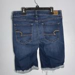 American Eagle Super Stretch Skinny Frayed Cuff Bermuda Jean Size 8 Like New Photo 1