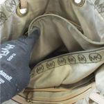 Michael Kors Large Tote Shoulder Bag Brown Leather and Jacquard Logo Print Photo 2