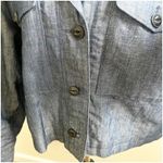 Rag and Bone Jessie Linen Blend Blue Chambray Shirt Jacket Button Size Large Photo 8