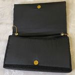 VINTAGE 1960’s Walborg Clutch Purse with Brass Crossbody Strap Black Photo 2