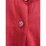 Brooks Brothers Cardigan Sweater Womens Large Red Supima Cotton Button Front Photo 2