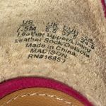 J. McLaughlin  Bright Pink Suede Block Heel Sandal - size 7.5M Photo 4