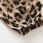 WAFFLE KNIT LEOPARD LONG SLEEVE BLOUSE TWIST KNOT Size undefined Photo 9