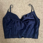 Satin Navy Blue Camisole Top Photo 0