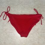 Amazon Essentials Women's Red Side Tie String Bikini‎ Swimsuit Bottom Medium Photo 4