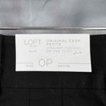 Loft Black Original Crop Pant Straight Leg Cotton Womens Petite 0P Photo 4