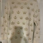 Charter Club  Cream and Gold Crown Sweater Photo 4