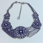 Touchstone Crystal By Swarovski Angelique Collar Necklace in Brushed Silver Photo 2