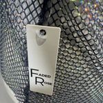 Faded Rose silver studded rhinestone sparkling mesh top size large NWT Photo 4
