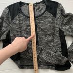 Eileen Fisher M Black Marled Grey Jacket Zip Front Photo 3