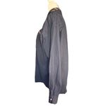 Vintage Black Lace Up Western Shirt Women’s Small Cotton Button Down Ranch Top Photo 4