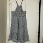 Anthropologie  foxie dox blue lace halter mini dress size medium petite Photo 5
