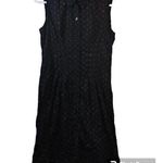 Lux Black Boho Button Front Shirt Dress Casual Festival Size Small Photo 0