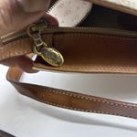 POLLINI Purse Beige & brown logo leather crossbody purse shoulder handbag 15x11 Photo 13