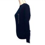 kim rogers NWOT Navy Blue Cable Knit Crewneck Sweater Top New Photo 1