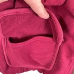 OURS 100% Cotton Red Full Zip Pleated Collared Vest Pockets Cinching Cord Size M Size M Photo 5