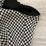 Forever 21 Black & White Checkered Cropped Zip Back Stretchy Lined Tank Top M Photo 11