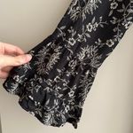 The Kooples FLAWED  Rodeo Snake Print Silk Ruffle Dress, Black/Cream, Size Small Photo 6