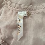 Andrée Andree Cream Floral Embroidered Ruffle Neck Tie Waist Blouse Top Photo 2