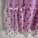 Betsey Johnson  Dress Womens 12 Pink sequin Heart bustier tiered Tulle Maxi i Photo 4