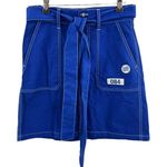 GAS Jeans Blue Nausyca Utility Belted Skirt Patches Size 27 / 4 New Photo 0
