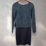 Ted Baker VENDELA Lace Bodice Black Green Sheath Cocktail Dress Ted Sz 2 US 6 Photo 2