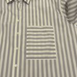 AYR  Women's The Deep End Button Up Shirt Grape Soda Stripe Size XS Photo 4