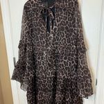 Leopard Print Midi Dress Brown Size XXL Photo 0