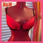 H&M Pink and black lace trim - Push Up Bra 36C Photo 1