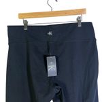 Calvin Klein NWT Crop Leggings Womens XXL Black Stretch Lattice Hem Athleisure Photo 3