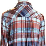 Entro  Orange Plaid Button Down‎ Shirt Sz M Photo 3