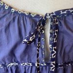 American Eagle Blue Peplum Retro Top Photo 4