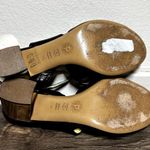 Pollini Patent Leather Sandals Strappy Open Toe Block Heel Buckle Strap 38 7.5 Black Photo 5