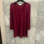 Amanda Uprichard Burgundy Julianna Long Sleeve Mini Dress Size Petite Xsmall Photo 5