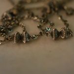 Unique Vintage Vintage 36 inch Single Strand Chain Link Metal Beads Necklace Photo 2