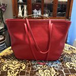 Nine West RED LEATHER TOTE Photo 1