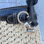 Brighton Vintage Straw & Faux Croc Leather Mini Purse Pockets Heart Charm Photo 3