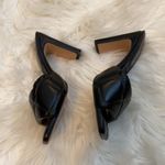 Nasty Gal  Black Faux Leather Quilted Heeled Mules Photo 4