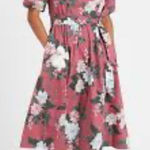 Banana Republic  Petites Floral Poplin Midi Dress Size 10 Spring Casual Photo 0