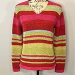 Lilly Pulitzer Vintage silk stretch knit striped sweater M Photo 0