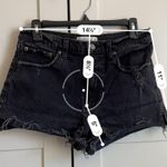 Abercrombie & Fitch  The Mom Short High Rise Black Denim, Size 28/6 Photo 3