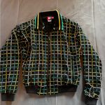 Vintage Tail tennis Black and Green Grid Bomber Jacket Size XS Photo 0