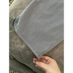 Lane Bryant  The Allie SZ 18 Pants Pinstripe Capris Crop Ankle Blue/Gray‎ & White Photo 4