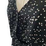 Gap Flowy Long Sleeve Mini Dress – Black & White Dotted, Size Medium Photo 3