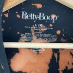 Betty Boop Black Bleached Born To Rule Biker Pin Up Short Sleeve Graphic Tee Photo 5